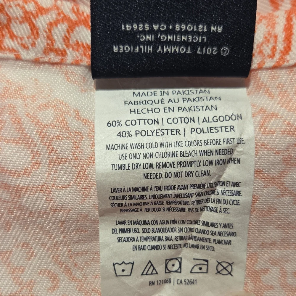 Tommy Hilfiger Coral Canyon Paisley Shower Curtain With Matching Bath Rug